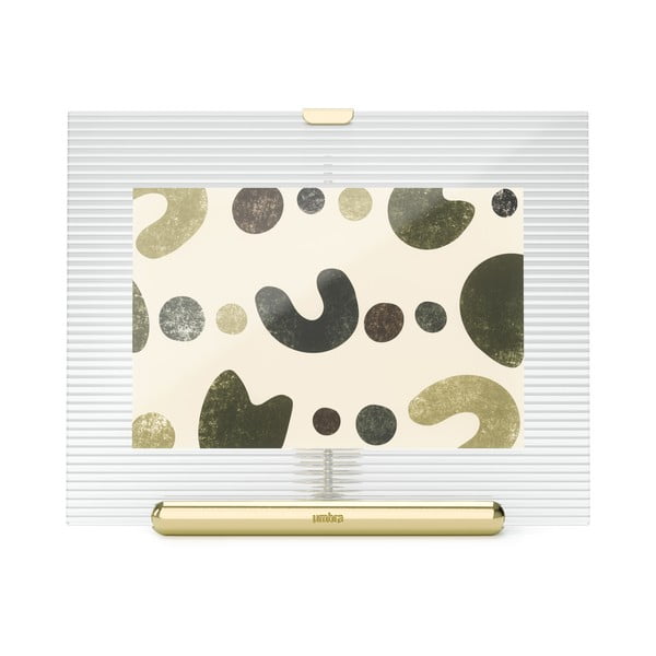 Cornice dorata in vetro verticale con sostegno 16x20 cm Flute – Umbra-image-2