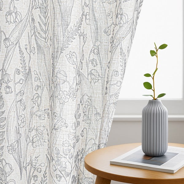 Tenda grigio chiaro 135x250 cm Selvetia – Restilo-image-2