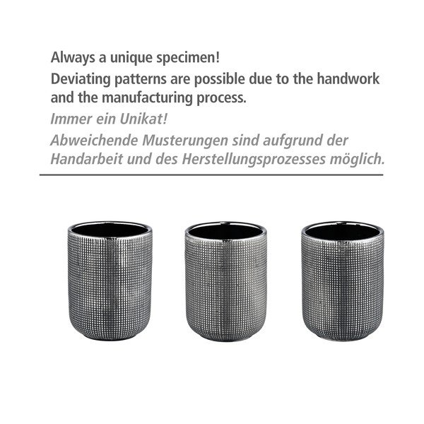 Distributore di sapone in ceramica argento 400 ml Rivalta - Wenko-image-3