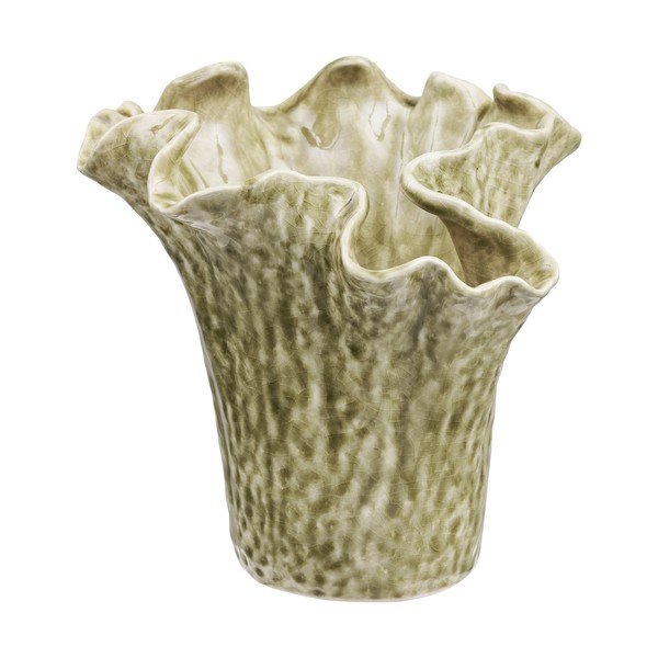 Vaso greige in ceramica (altezza totale 23,5 cm) – House Nordic