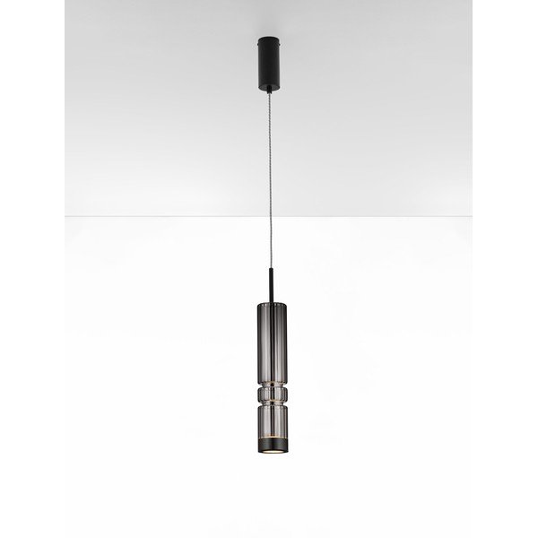Lampadario LED grigio in vetro ø 8 cm Bento – Nova Luce-image-2