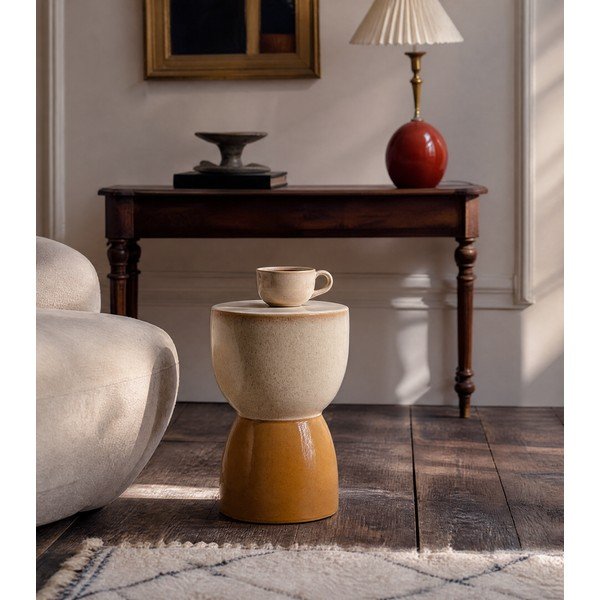 Tavolino rotondo in ceramica ø 28,5 cm Finca - Light & Living-image-3