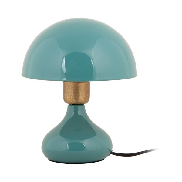 Lampada da tavolo turchese con paralume in metallo (altezza 23 cm) Binc - Leitmotiv