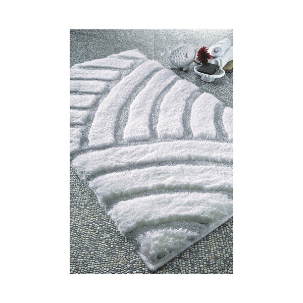 Bílá předložka do koupelny Confetti Bathmats Karya, 50 x 60 cm