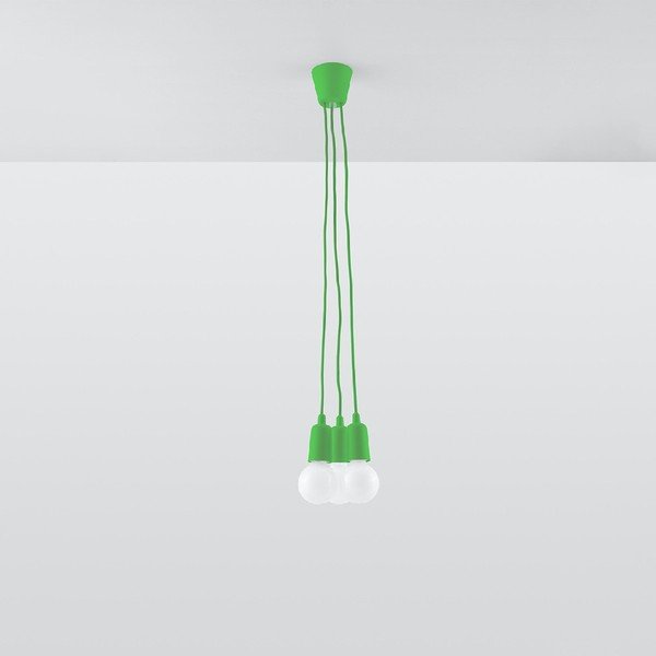Lampada a sospensione verde 15x15 cm Rene - Sollux-image-1