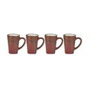 Tazze da espresso in gres rosso in set da 4 100 ml Hela - Villa Collection