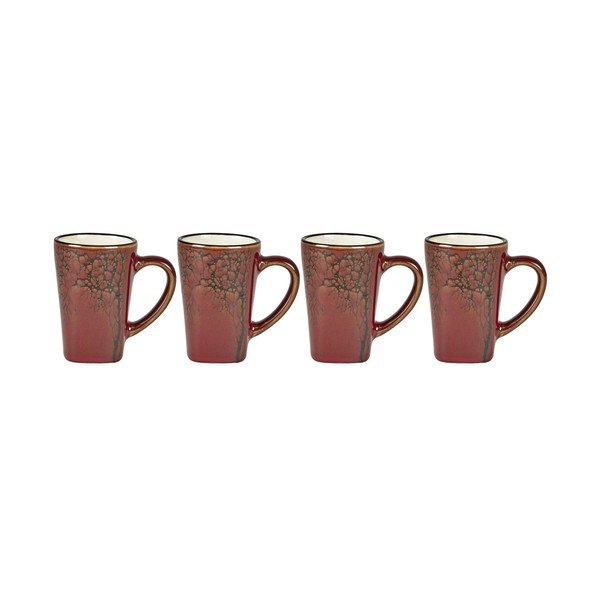 Tazze da espresso in gres rosso in set da 4 100 ml Hela - Villa Collection