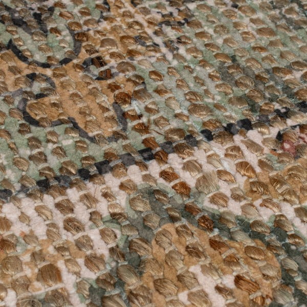 Tappeto color kaki in misto iuta tessuto a mano 120x170 cm Selena Jute Traditional – Flair Rugs-image-3