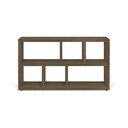 Libreria marrone effetto noce 150x83 cm Berlin - TemaHome
