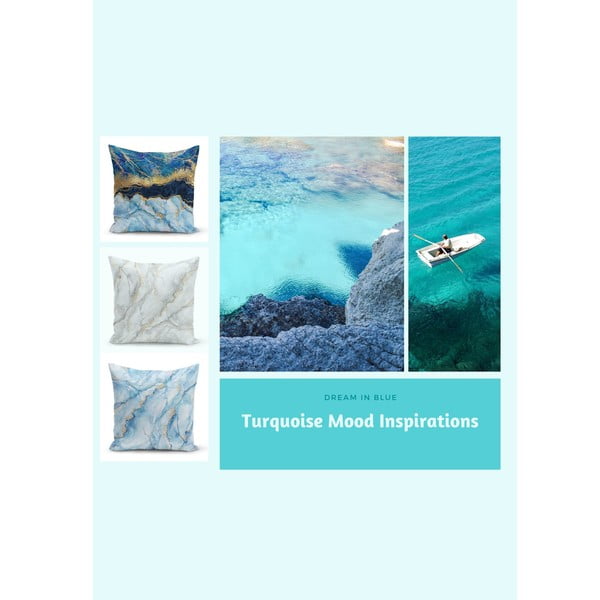 Set di 3 federe Azuro Cassie, 45 x 45 cm - Minimalist Cushion Covers-image-1