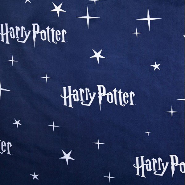 Set copripiumino e federa da bambini blu scuro/grigio in microfibra per letto singolo 140x200 cm Harry Potter "Hogwarts Night" – Jerry Fabrics-image-4