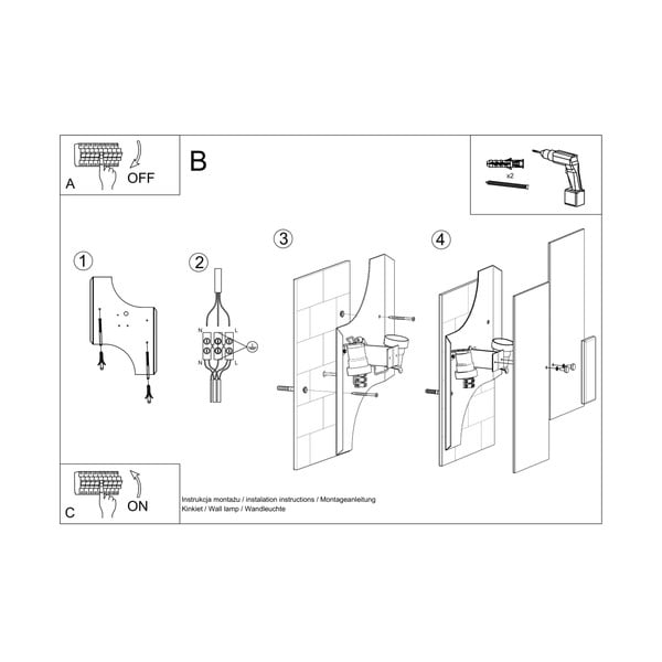 Lampada da parete bianca Veronica - Sollux-image-3