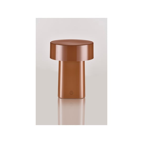 Lampada da tavolo LED marrone cognac in plastica (altezza totale 18 cm) Oblong – Zone-image-3