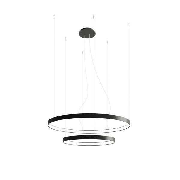 Lampadario LED nero in alluminio ø 78 cm RIO – Thoro