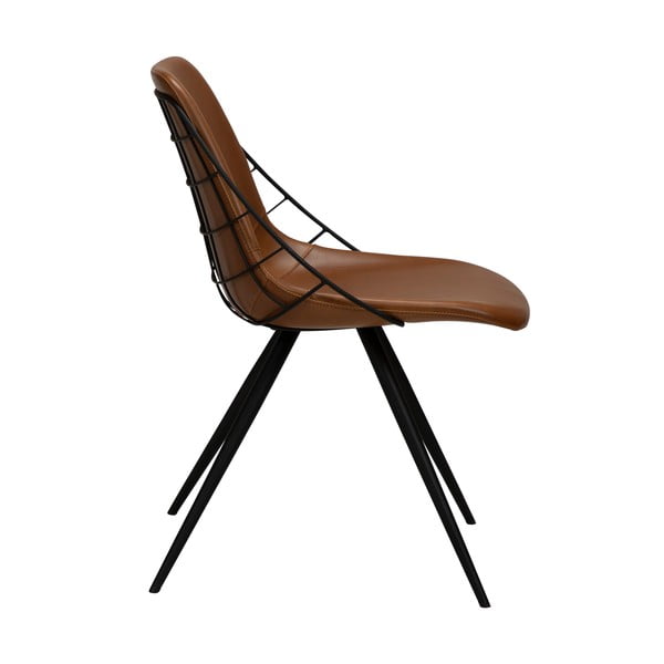 Sedia da pranzo in similpelle marrone Sway - DAN-FORM Denmark-image-2