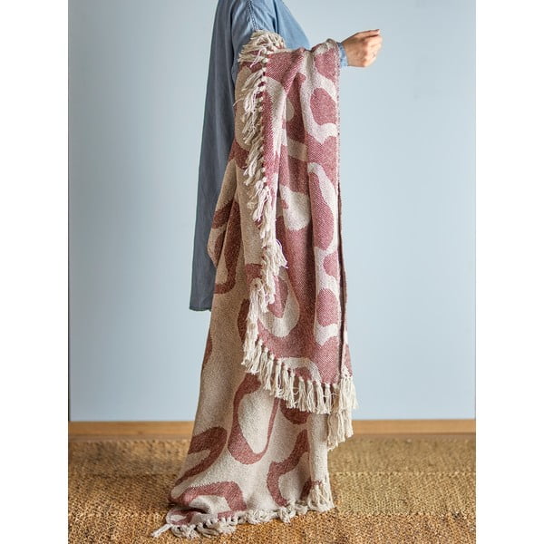 Coperta marrone in cotone riciclato 130x160 cm Salobre – Bloomingville-image-1