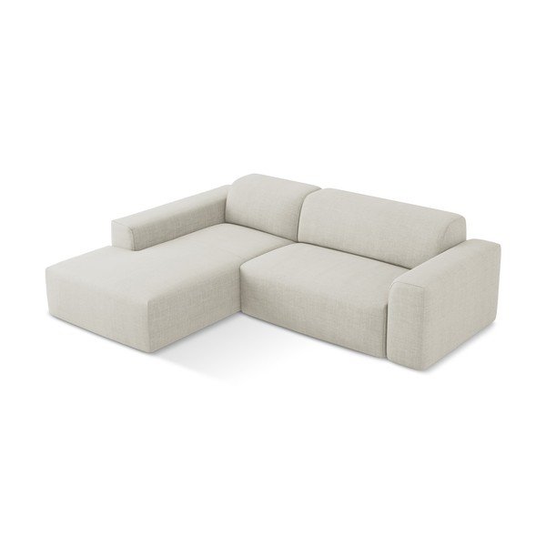 Divano angolare beige (con penisola a sinistra/con chaise lounge) Keli – Makamii-image-3