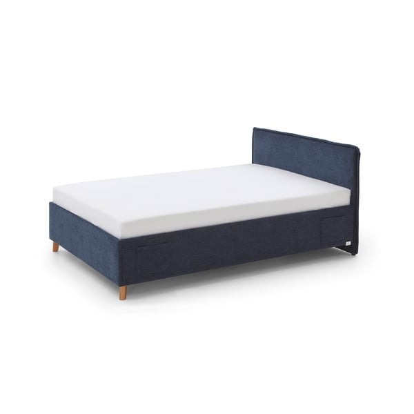 Letto da bambini blu scuro imbottito rete non inclusa 140x200 cm Fun – Meise Möbel