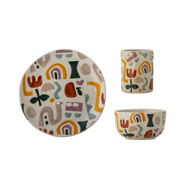Set da pranzo per bambini in gres 3 pz Filur – Bloomingville Mini