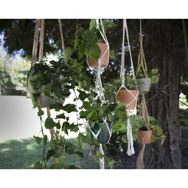 Gancio in tela per vaso ø 10 cm (altezza 120 cm) Macramé - Artevasi-image-3