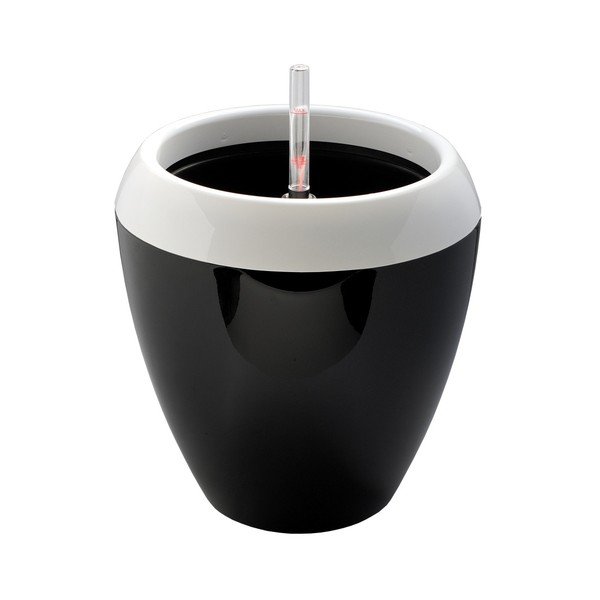 Vaso autoinnaffiante bianco e nero Calimera A1, ø 50 cm - Plastia