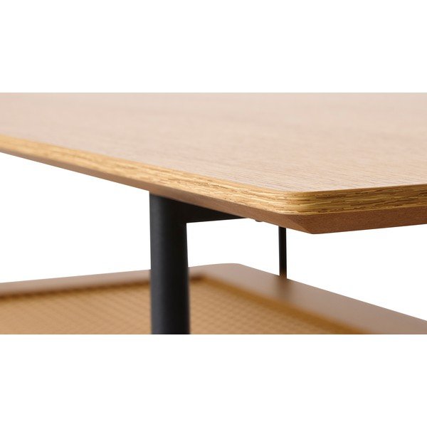 Tavolino da salotto di colore naturale con effetto rovere 55x110 cm Pensacola – Unique Furniture-image-3