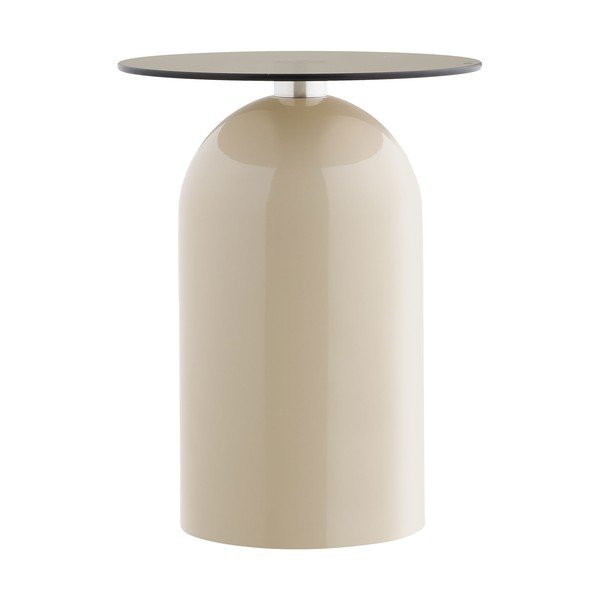 Tavolino rotondo con piano in vetro ø 40 cm Ravello – House Nordic