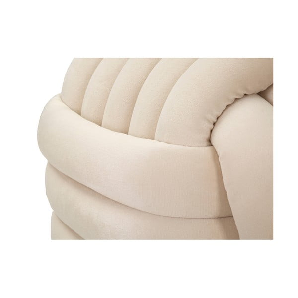 Poggiapiedi in velluto crema Softy - Mauro Ferretti-image-4