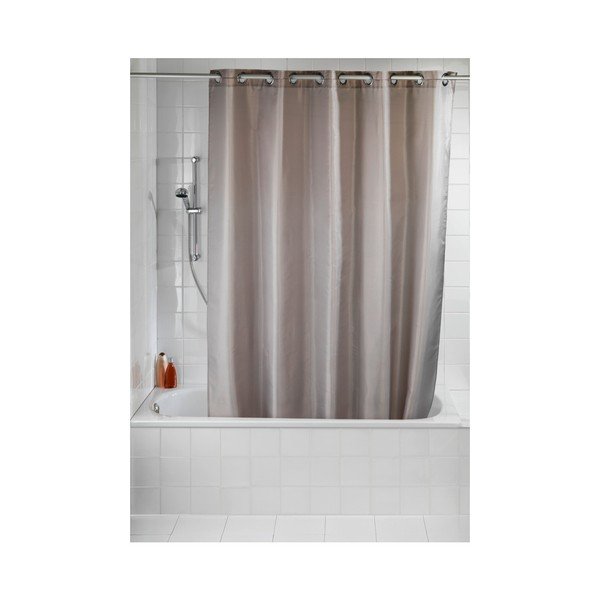 Tenda da doccia grigia con finitura antimuffa Barocco, 180 x 200 cm Comfort Flex - Wenko-image-1