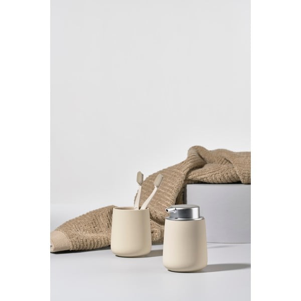 Tazza per spazzolino da denti in porcellana beige Nova - Zone-image-3