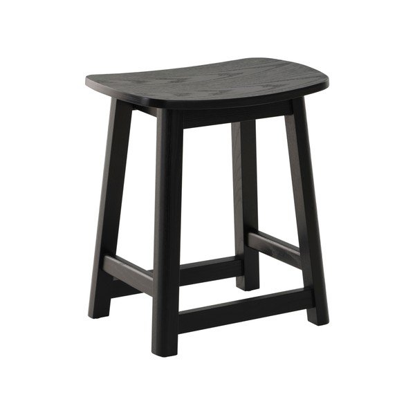 Sgabello nero in frassino massiccio Selene – Jotex