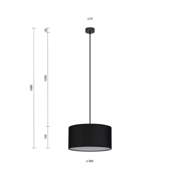 Apparecchio a sospensione nero ø 30 cm Doce - Sotto Luce-image-3