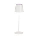 Lampada da tavolo a LED bianca con paralume in metallo (altezza 36,5 cm) Viletto - Fischer & Honsel