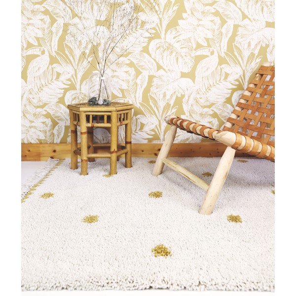 Tappeto beige e giallo , 120 x 170 cm Wooly - Nattiot-image-2