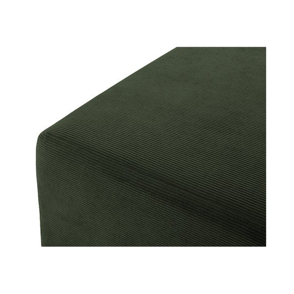 Pouf in velluto a coste verde Hobart - Cosmopolitan Design-image-1