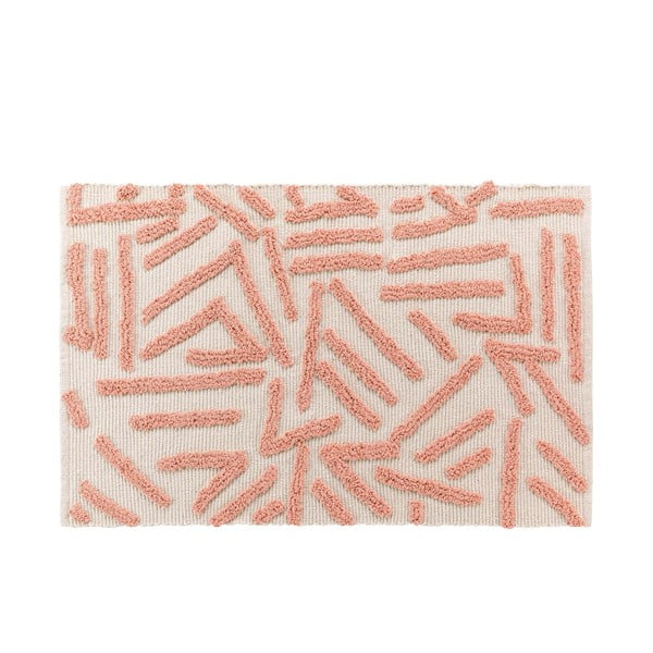 Tappeto lavabile rosa e crema 60x90 cm Athena - douceur d'intérieur-image-4