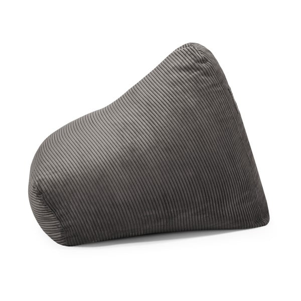 Pouf a sacco per bambini marrone scuro con rivestimento in velluto a coste Snug 80 – SLOWDOWN-image-2