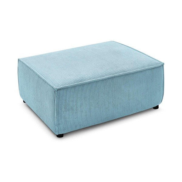 Poggiapiedi color menta con rivestimento in velluto a coste Nihad – Bobochic Paris-image-3