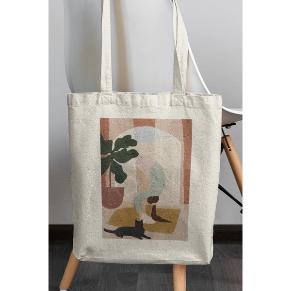 Borsa in tessuto beige - Kate Louise-image-1