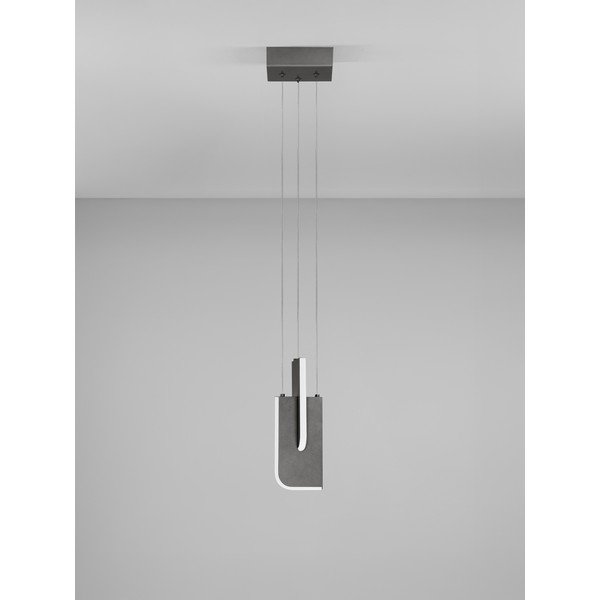 Lampadario LED grigio chiaro in metallo con intensità regolabile Totem – Nova Luce-image-4