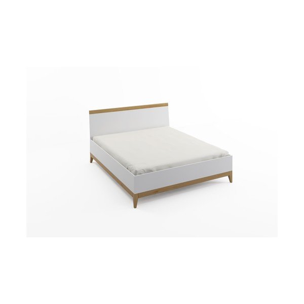Letto matrimoniale con altezza 88 cm in legno di pino Livia, 160 x 200 cm - Skandica-image-2
