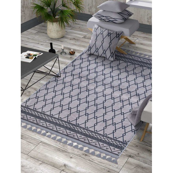 Tappeto lavabile grigio 230x160 cm - Vitaus-image-1