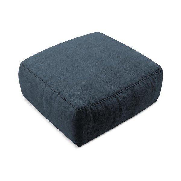 Poggiapiedi blu scuro con rivestimento in ciniglia Kuki – Makamii-image-2