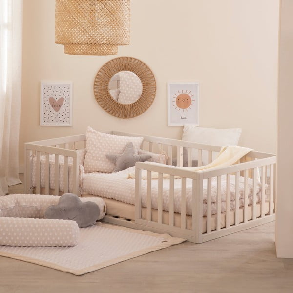 Letto da bambini grigio chiaro con rete inclusa 70x140 cm – Roba-image-3