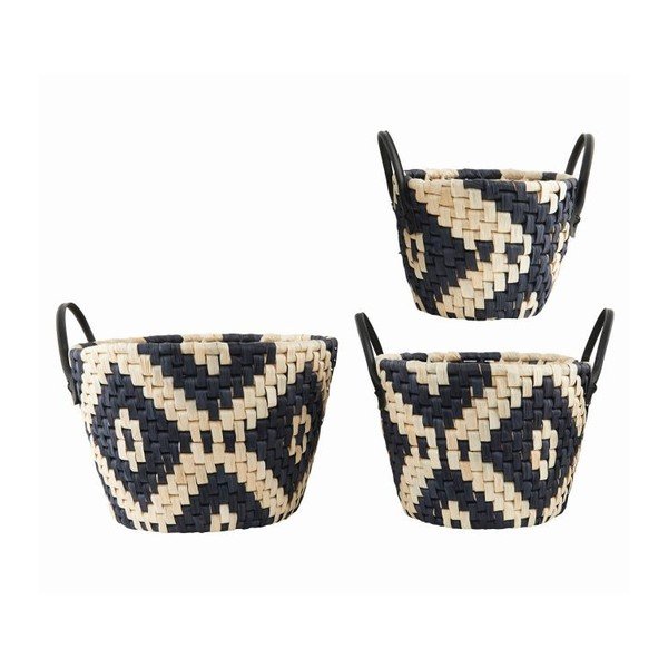 Set košíků Black Natural, 3 ks