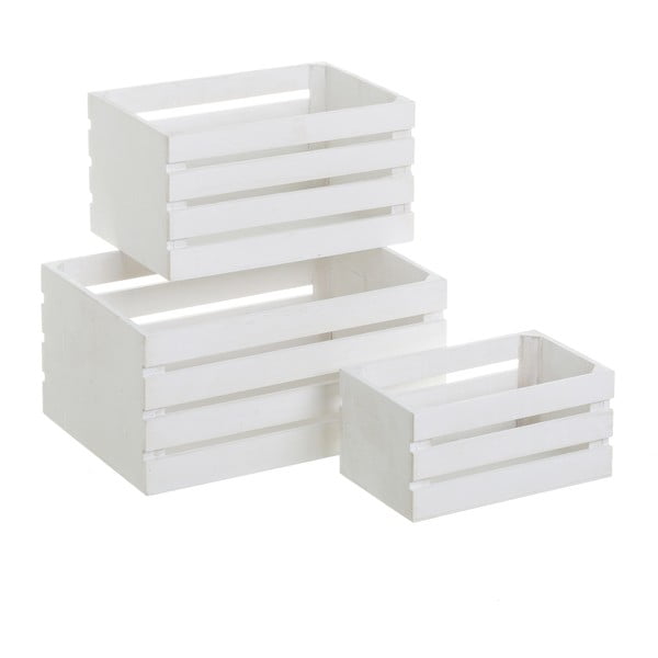Scatole in set bianche 3 pz 31x23x15 cm – Casa Selección