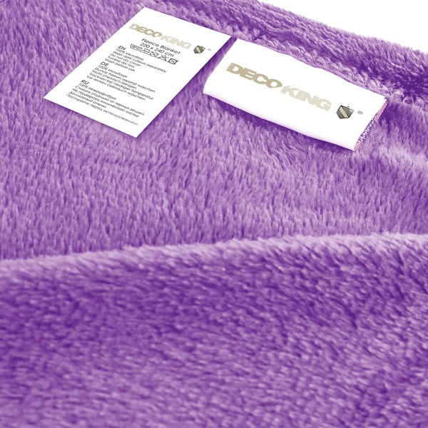 Coperta in microfibra viola Mic Nina, 70 x 150 cm - DecoKing-image-3