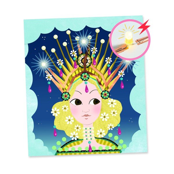 Set di 3 quadri luminosi Royal Crown - Djeco-image-1