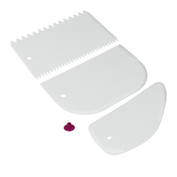 Set di 3 tergicristalli in plastica bianca - Metaltex