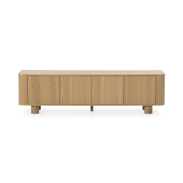 Mobile TV di colore naturale con effetto rovere 180x50,5x40 cm Padoc – MOME